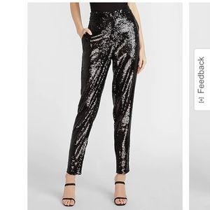 High waisted sequin ankle pant